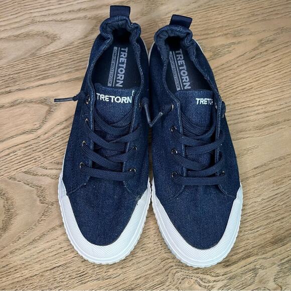 TRETORN Meg 2.0 Denim Low Top Sneakers Slip On Blue Casual Shoes Women’s 8.5 - Picture 6 of 13